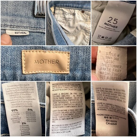Mother The Stunner Ankle Fray Tinge Wash Denim Jean‎ Sz 25 - Picture 12 of 13